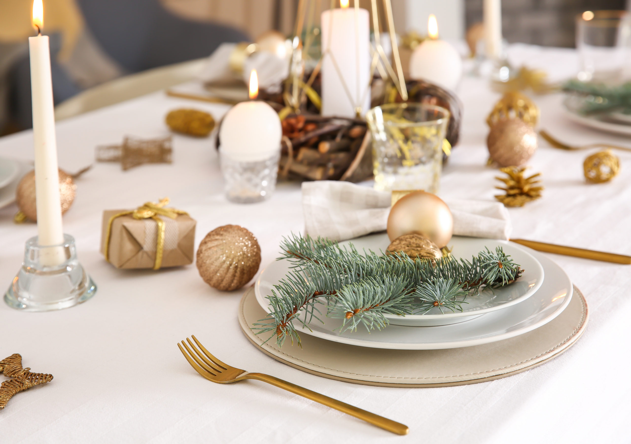 holiday table spread
