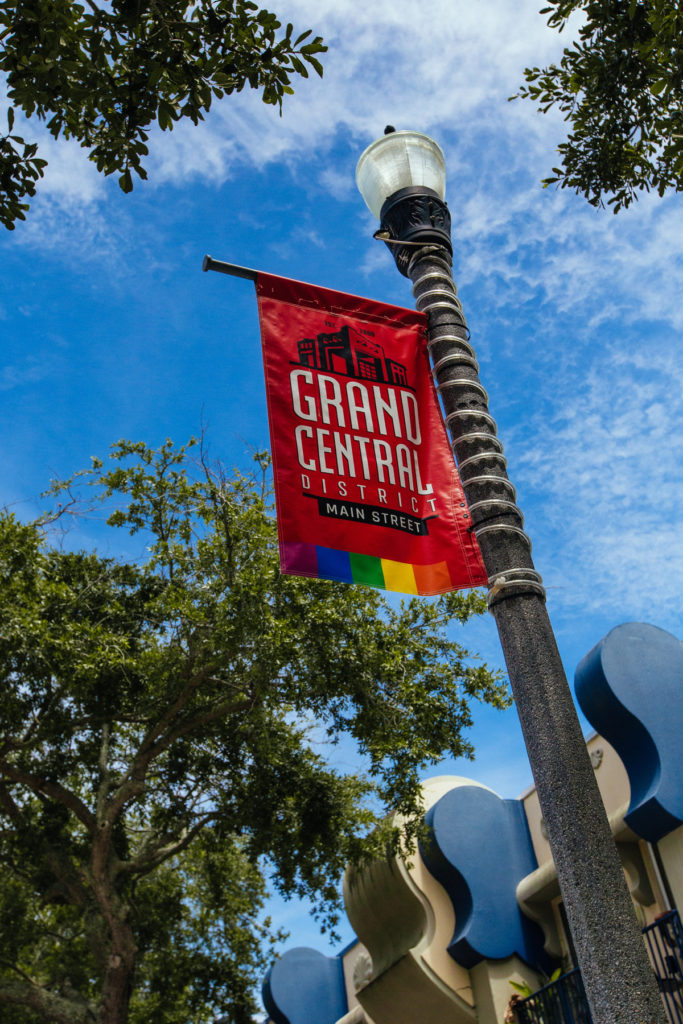 grand central district st pete sign, shopping in tampa bay